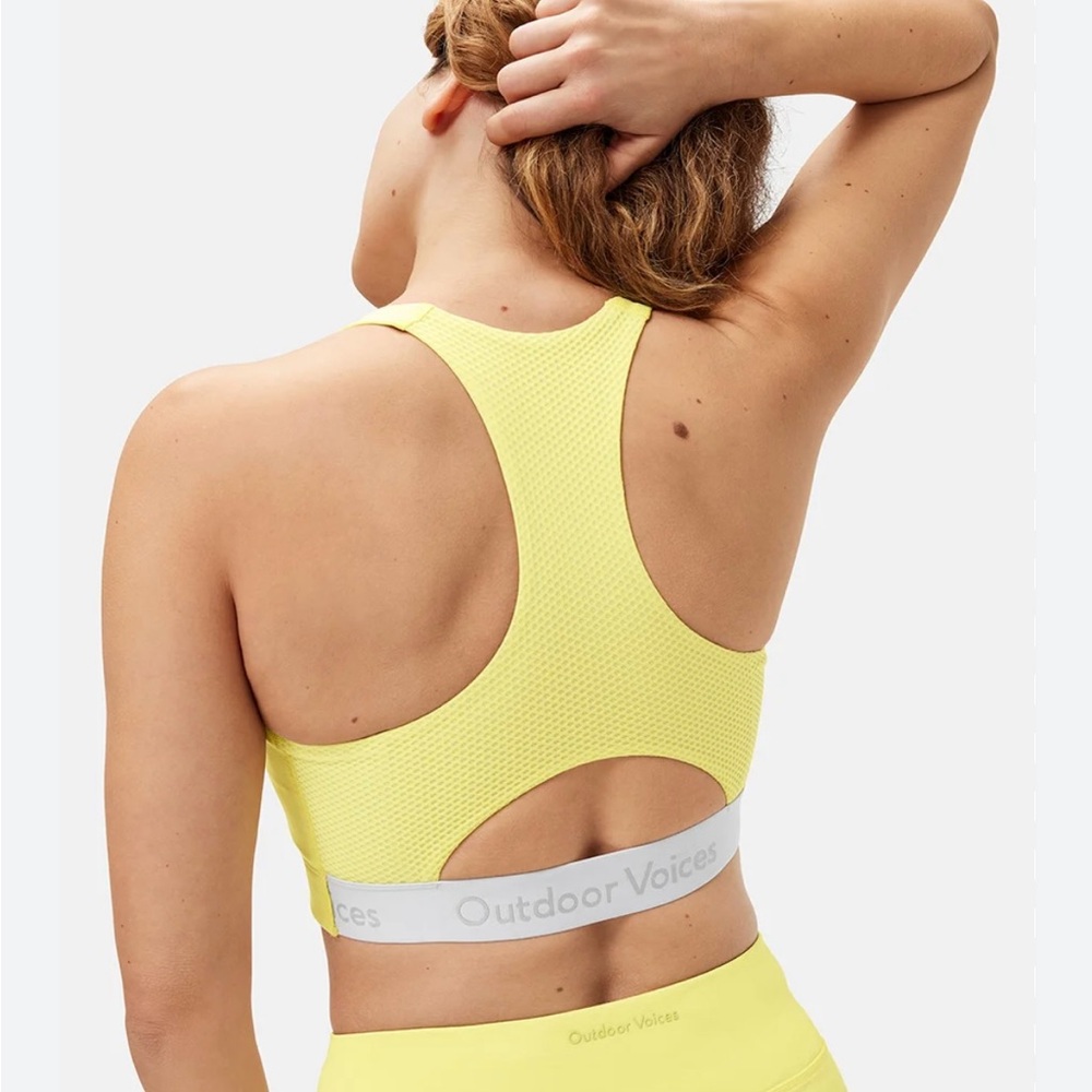Outdoor Voices Doing Things Yellow Sports Bra
